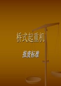 桥式起重机主要零件报废标准ppt