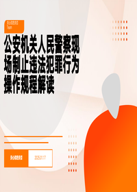公安机关人民警察现场制止违法犯罪行为操作规程解读pptx