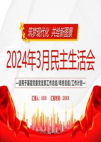 2024年3月民主生活会pptx