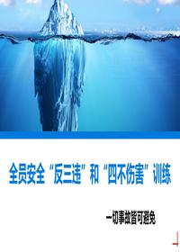 全员安全“反三违”训练和“四不伤害”培训丨54页ppt