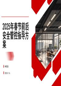 2025年春节前后安全管控指导方案pptx