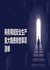 商务领域安全隐患排查清单pptx