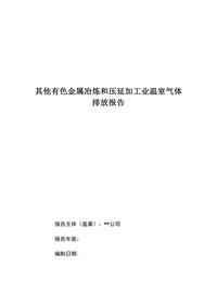 有色金属工业企业碳排放报告doc