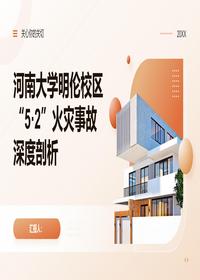 河南大学明伦校区52火灾事故剖析 [恢复]pptx