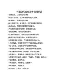 516 有限空間安全宣傳橫幅標語(yǔ)docx