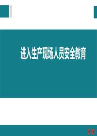 進(jìn)入生產(chǎn)現(xiàn)場(chǎng)人員安全教育（55頁(yè)）pptx