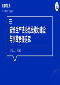 安全生产法治思维能力建设与事故责任追究pdf