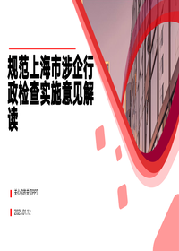 规范上海市涉企行政检查实施意见解读 (1)pptx