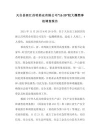 天台县浙江昌明药业有限公司“11·20”较大爆燃事故调查报告(1)docx