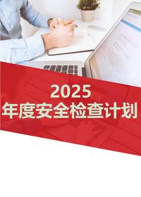 2025年度安全检查计划（附各类检查表）doc