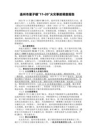 连州市星子镇“11·20”火灾事故调查报告docx