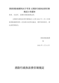 国家消防救援局关于印发《消防行政执法责任制规定》的通知docx