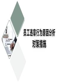 员工违章行为原因分析及对策措施讲解丨64页pptx