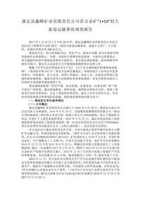 康定县鑫峰矿业有限责任公司若吉金矿“1•19”较大索道运输事故调查报告docx