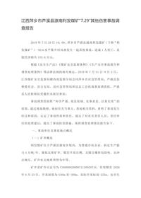 江西萍乡市芦溪县源南利发煤矿“729”其他伤害事故调查报告docx