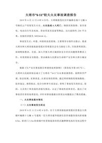 大理市“6·11”较大火灾事故调查报告docx