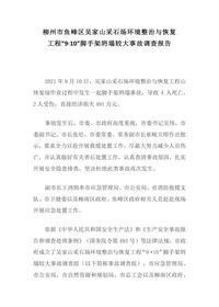 柳州市鱼峰区吴家山采石场环境整治与恢复docx