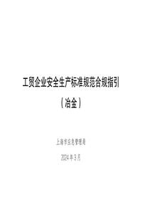 工贸企业安全生产标准规范合规指引(冶金)_上海应急管理局202403pdf 工贸企业安全生产标准规范合规指引(冶金)_上海应急管理局202403pdf