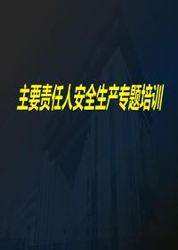 附件主要负责人安全生产专题培训pptx