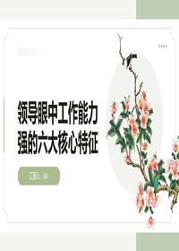 领导眼中工作能力强的特征pptx
