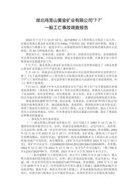 湖北鸡笼山黄金矿业有限公司“7·7”docx